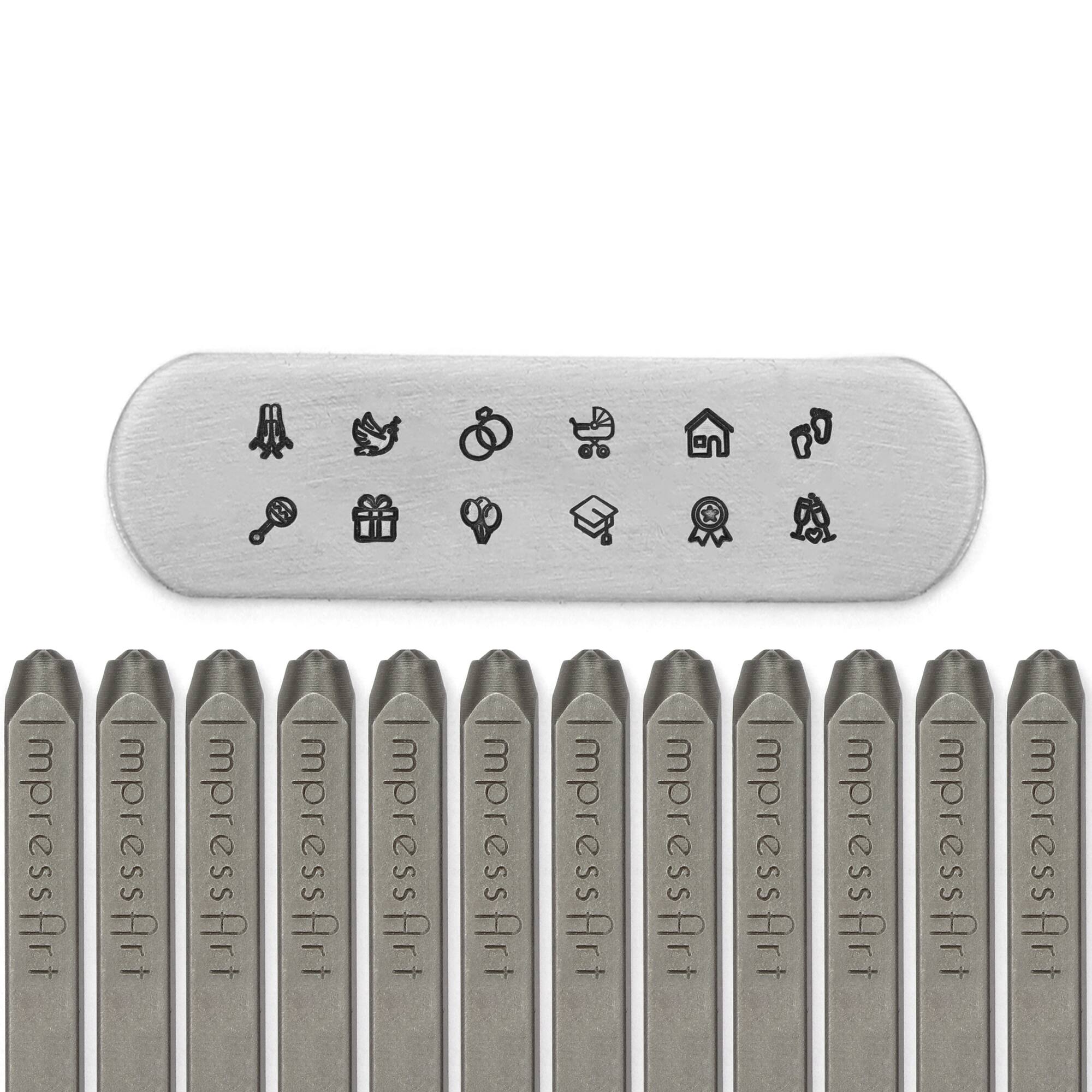 ImpressArt® 4mm Celebration Metal Stamps Pack